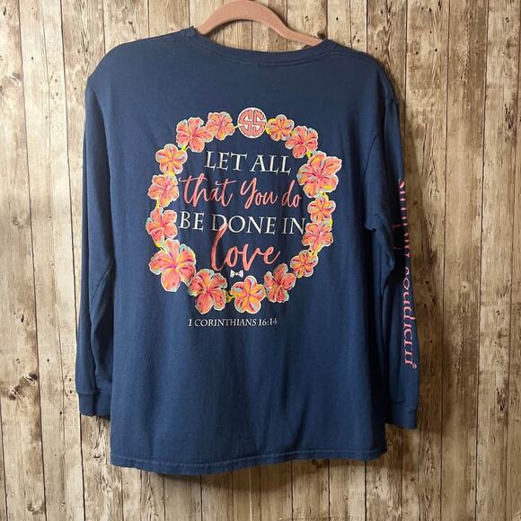 Simply Southern Youth Long Sleeve Graphic Tee – Size Large - Picture 1 of 2